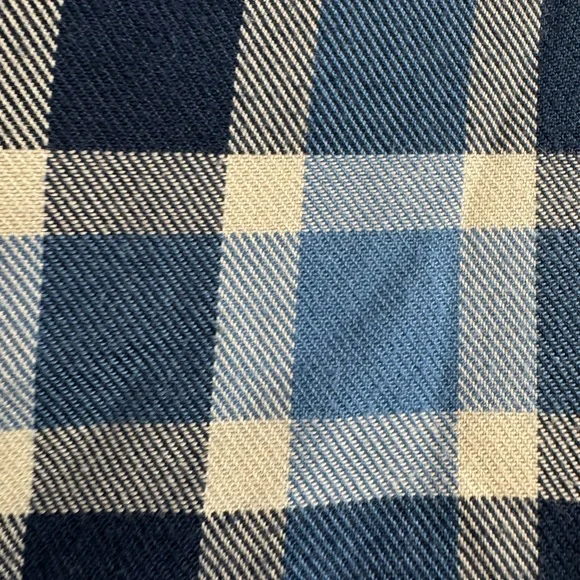 L.L. Bean Navy and White Plaid Shirt - Picture 3 of 3